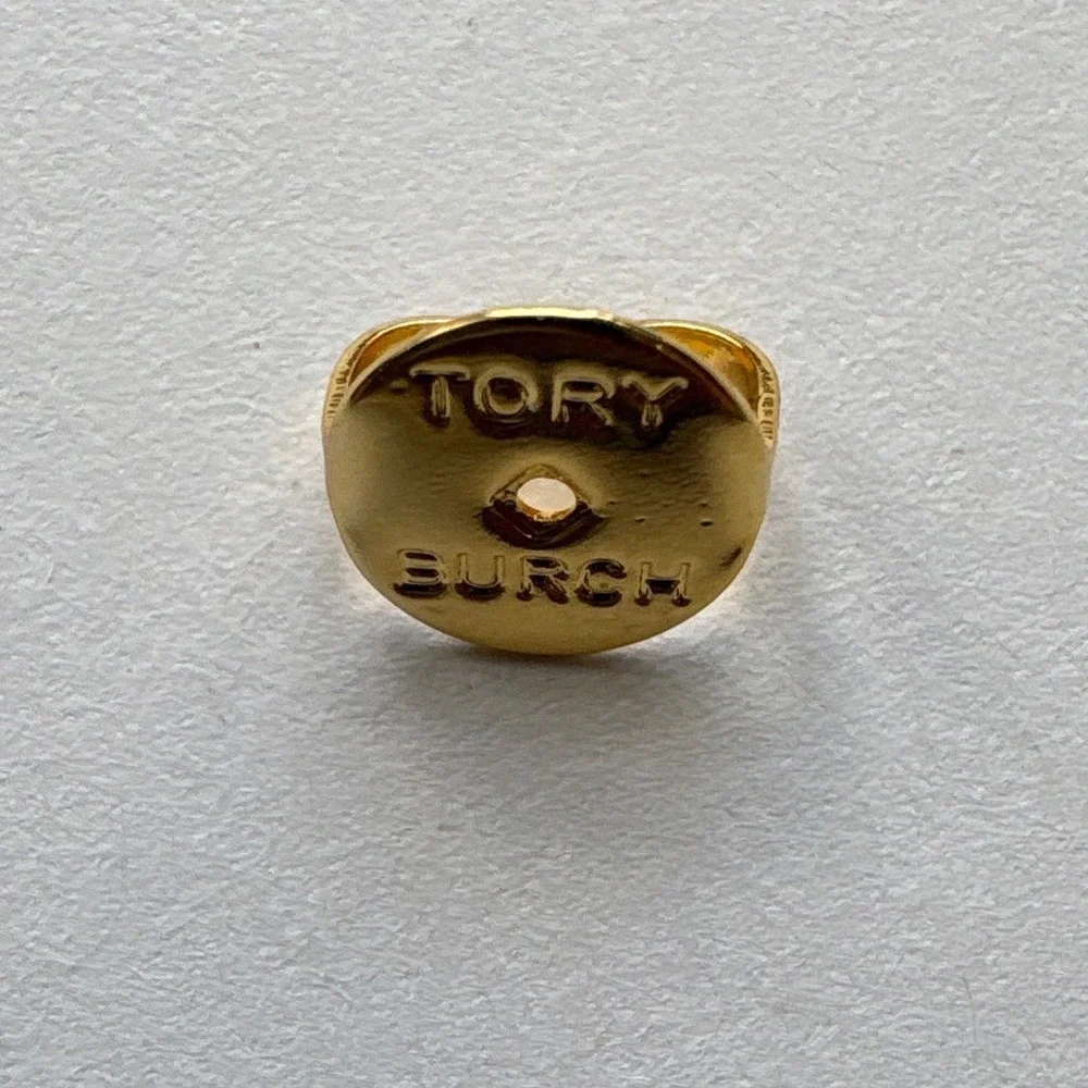 Tory Burch Roxanne Pink Stone Drop Dangle Earrings Gold Tone New